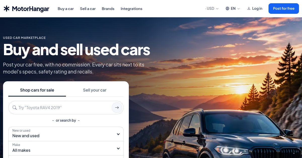 Capture d'écran de MotorHangar: Car specs, safety ratings, and recalls in one place