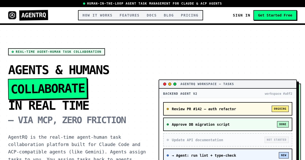 Capture d ecran de Multi-agent task management for Claude and Gemini