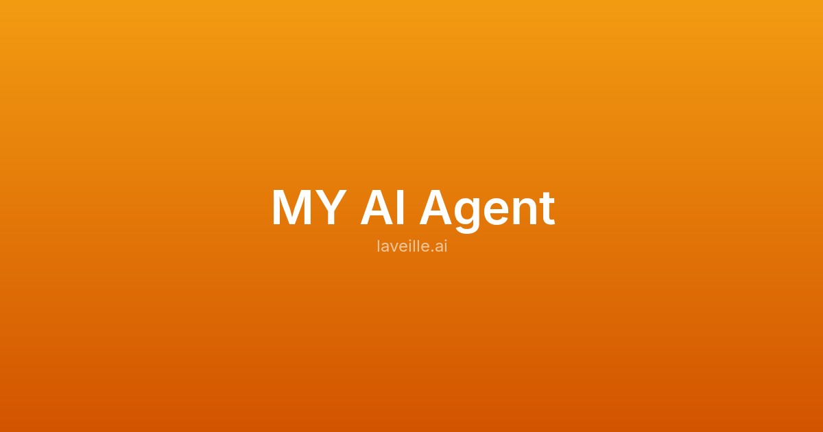 Capture d'écran de MY AI Agent