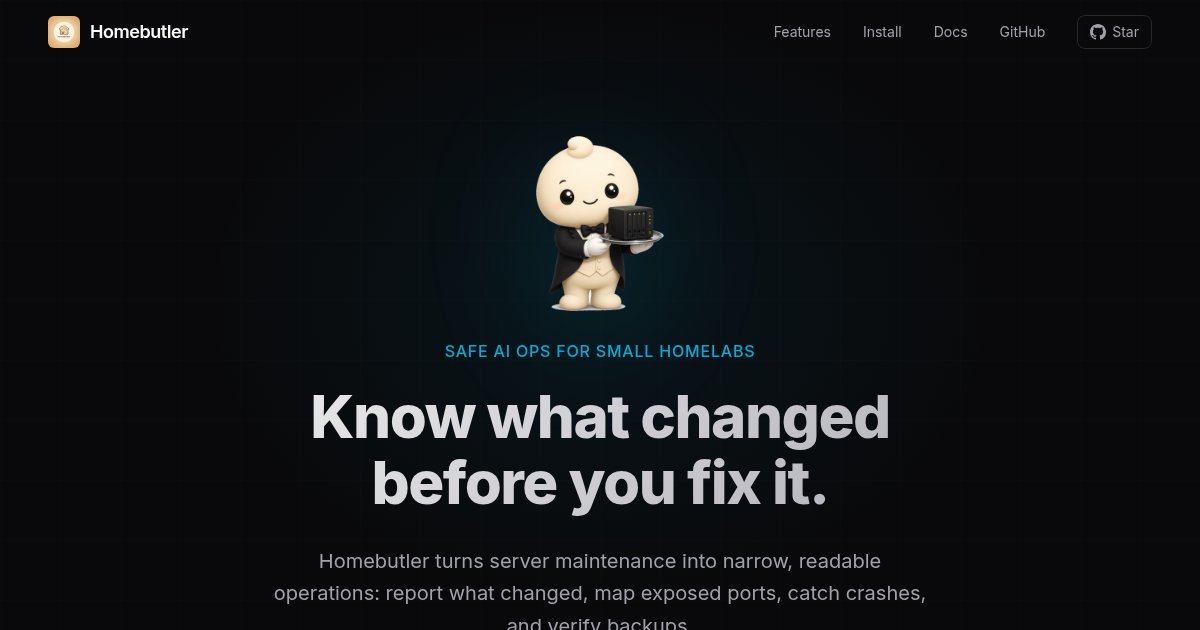 Capture d'écran de My home server got unplugged, so I built a recovery CLI