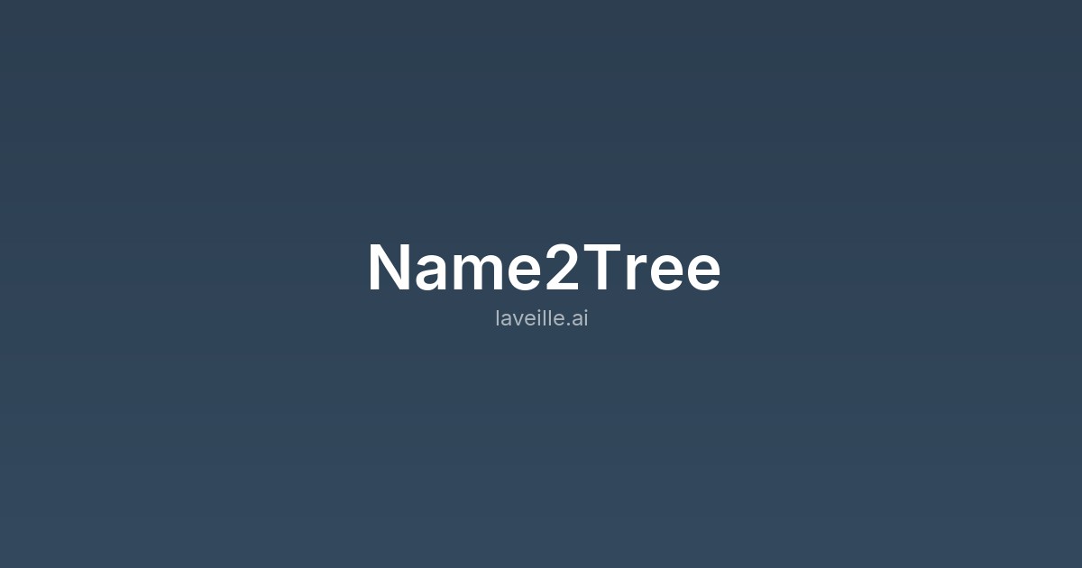 Capture d'écran de Name2Tree