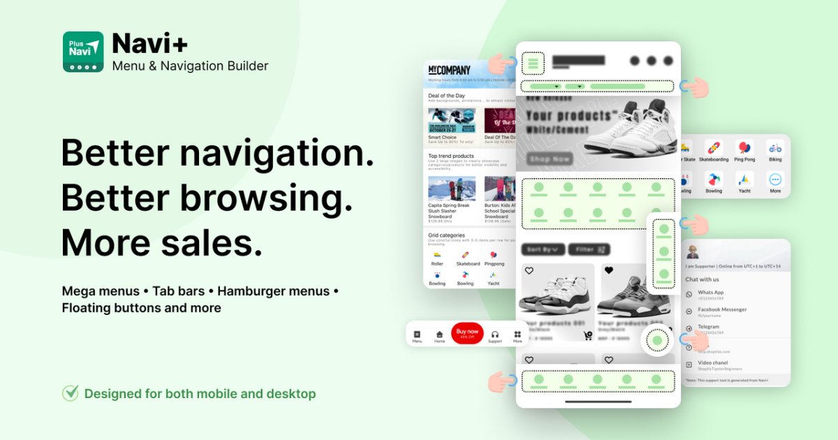 Capture d'écran de Navi+ Menu Builder
