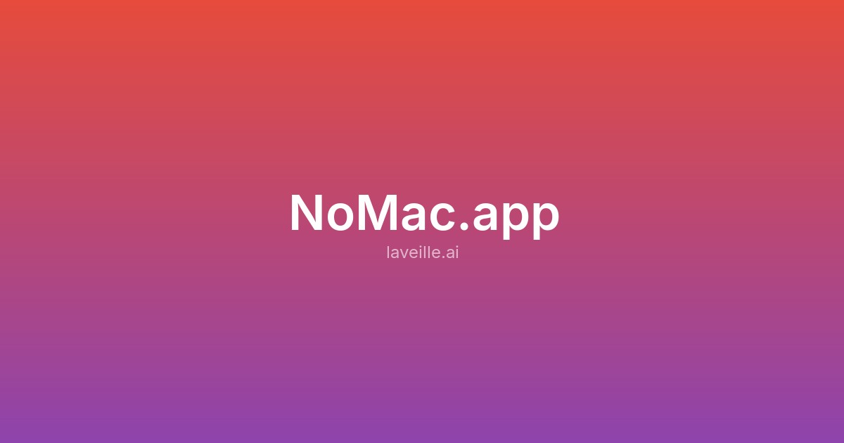 Capture d'écran de NoMac.app
