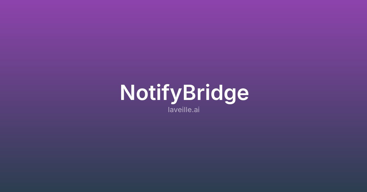 Capture d'écran de NotifyBridge