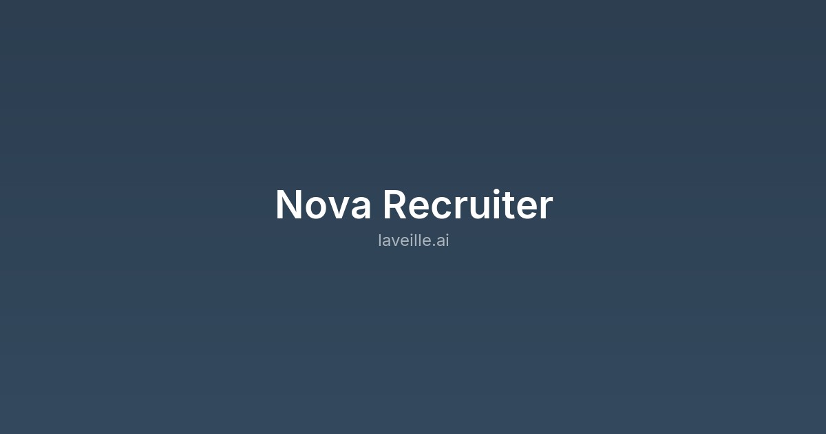 Capture d'écran de Nova Recruiter