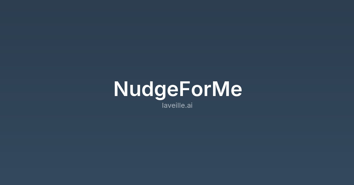 Capture d'écran de NudgeForMe