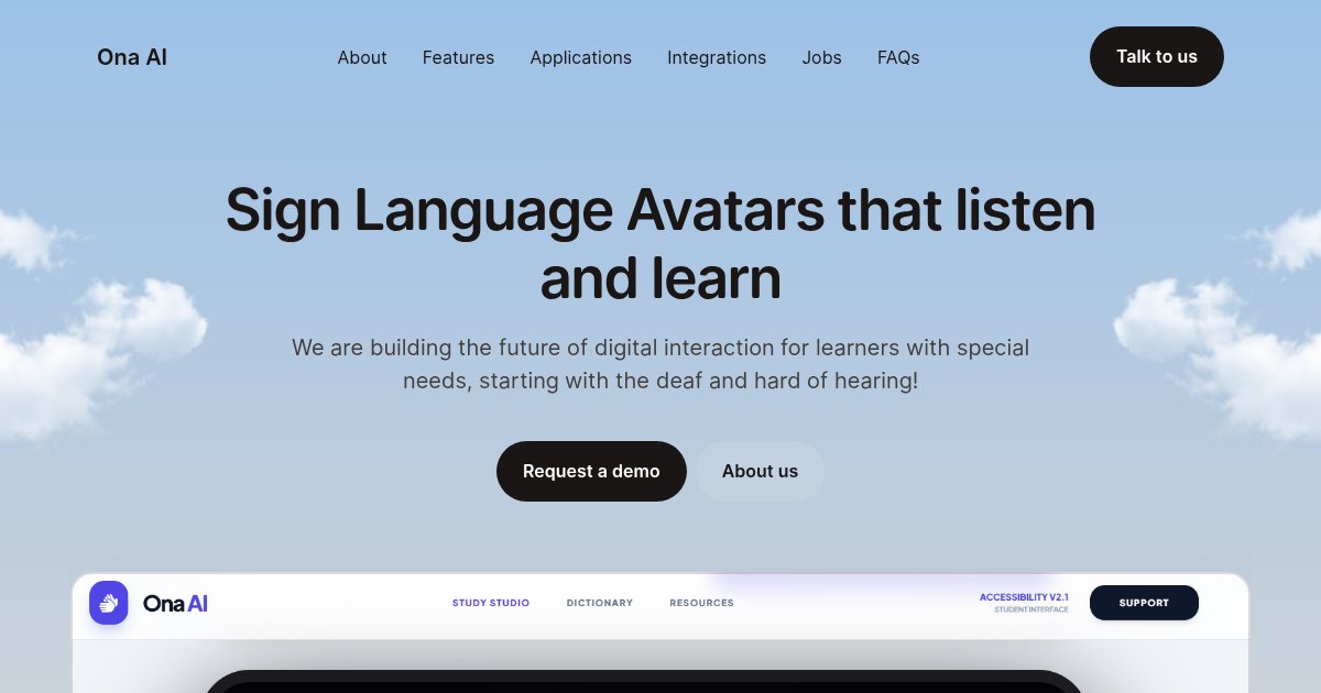Capture d ecran de Ona AI: Learning Assistive Technology