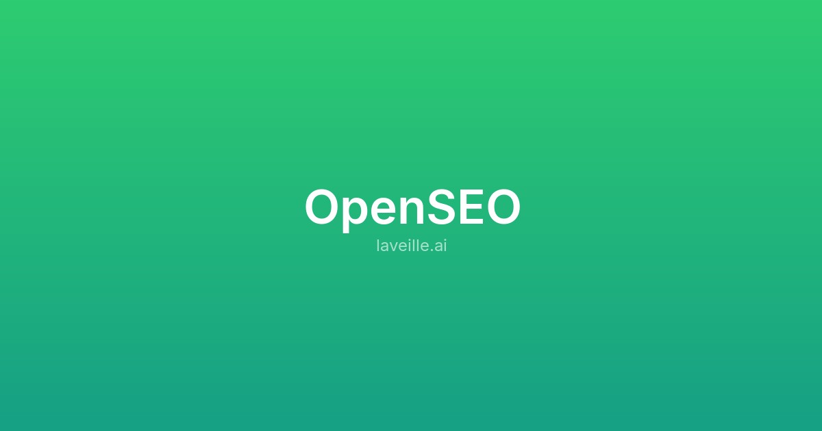 Capture d'écran de OpenSEO