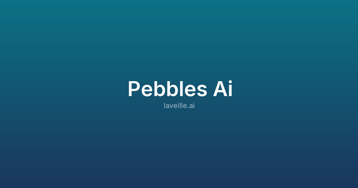 Capture d'écran de Pebbles Ai