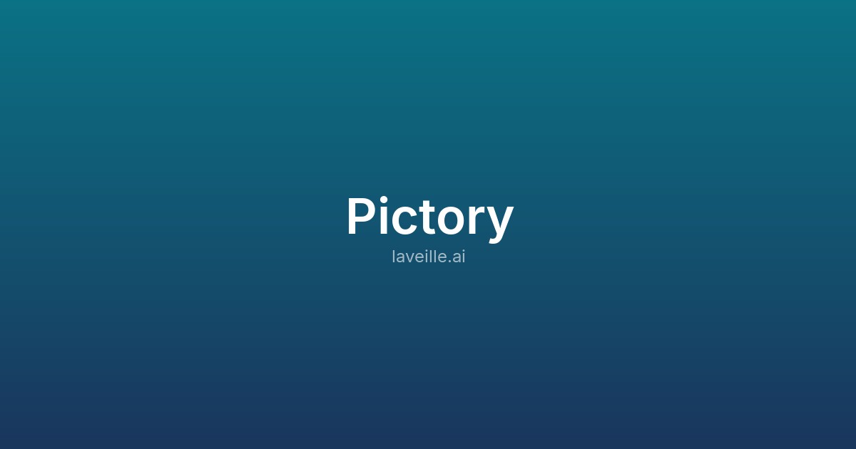 Capture d'écran de Pictory