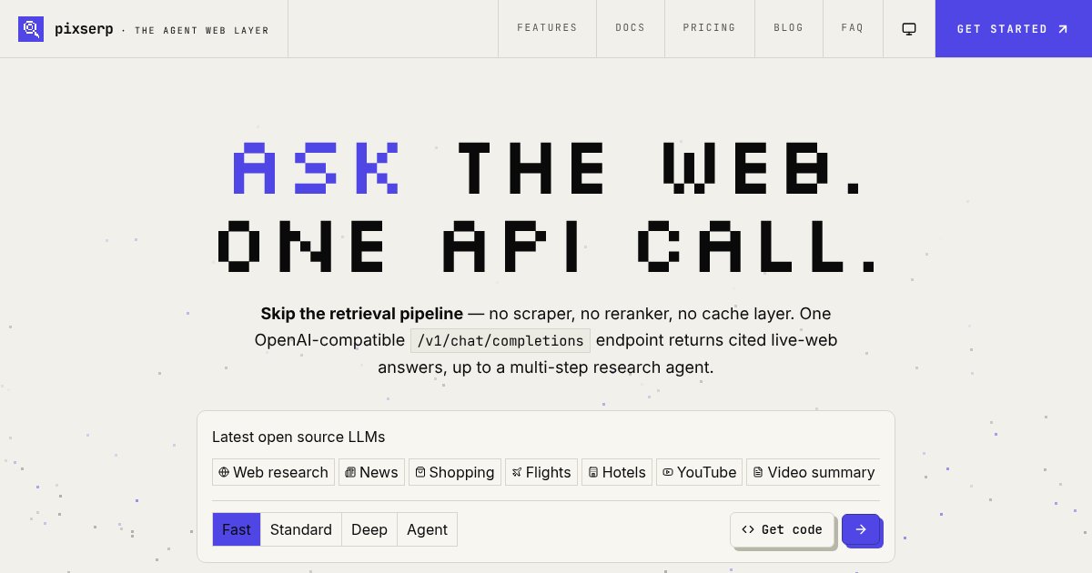 Capture d'écran de pixserp