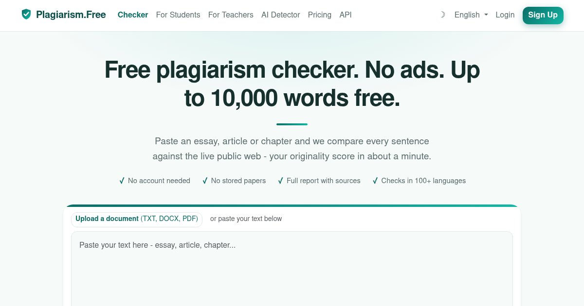 Capture d'écran de Plagiarism.Free