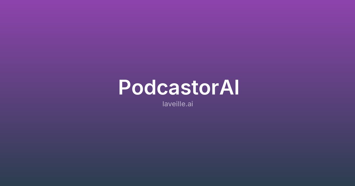 Capture d'écran de PodcastorAI