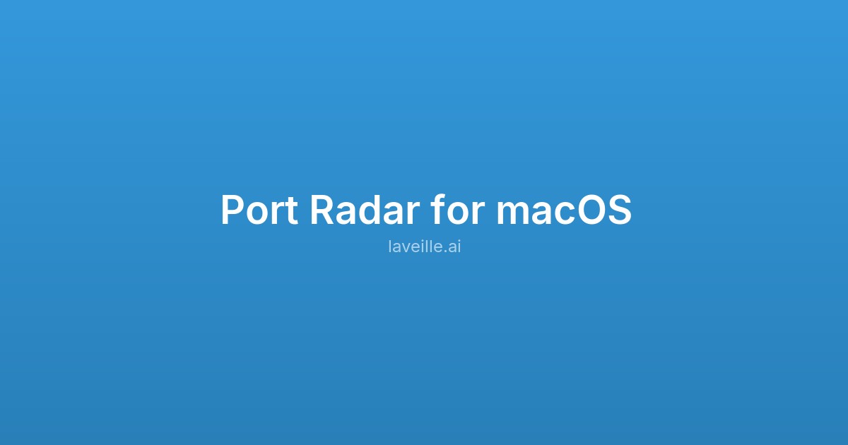 Capture d'écran de Port Radar for macOS