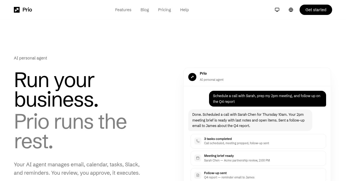 Capture d ecran de Prio