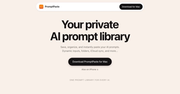 Capture d'écran de PromptPaste