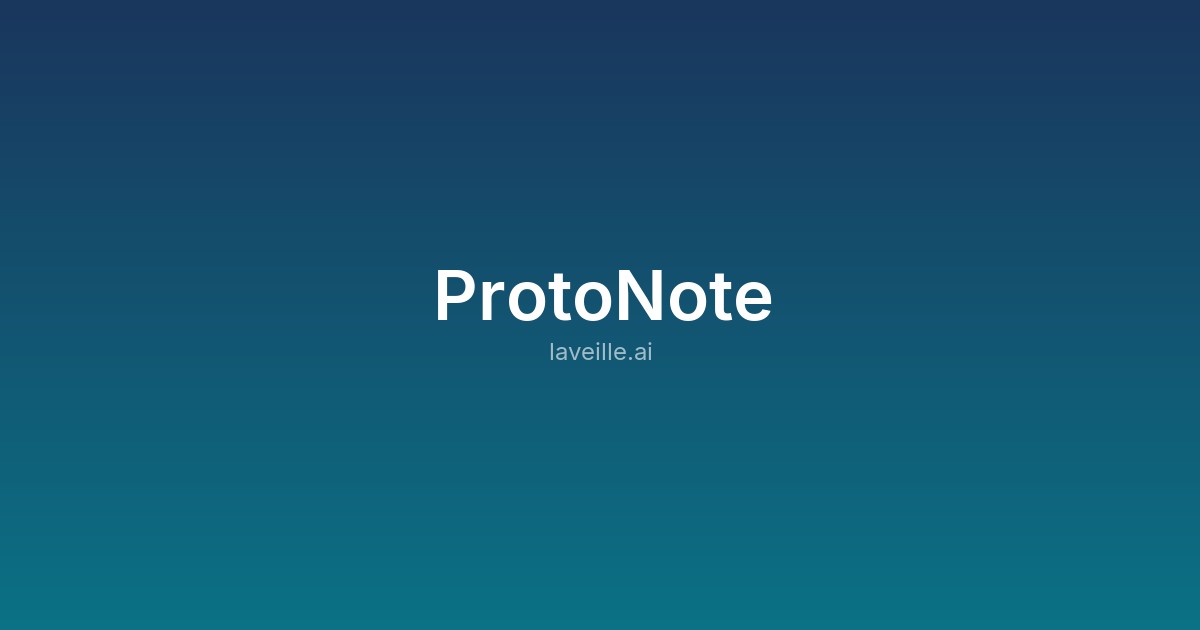 Capture d'écran de ProtoNote
