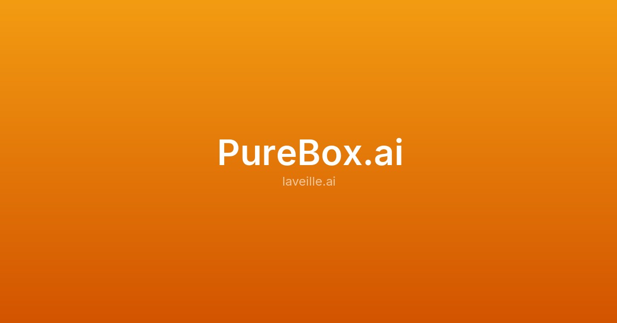 Capture d'écran de PureBox.ai