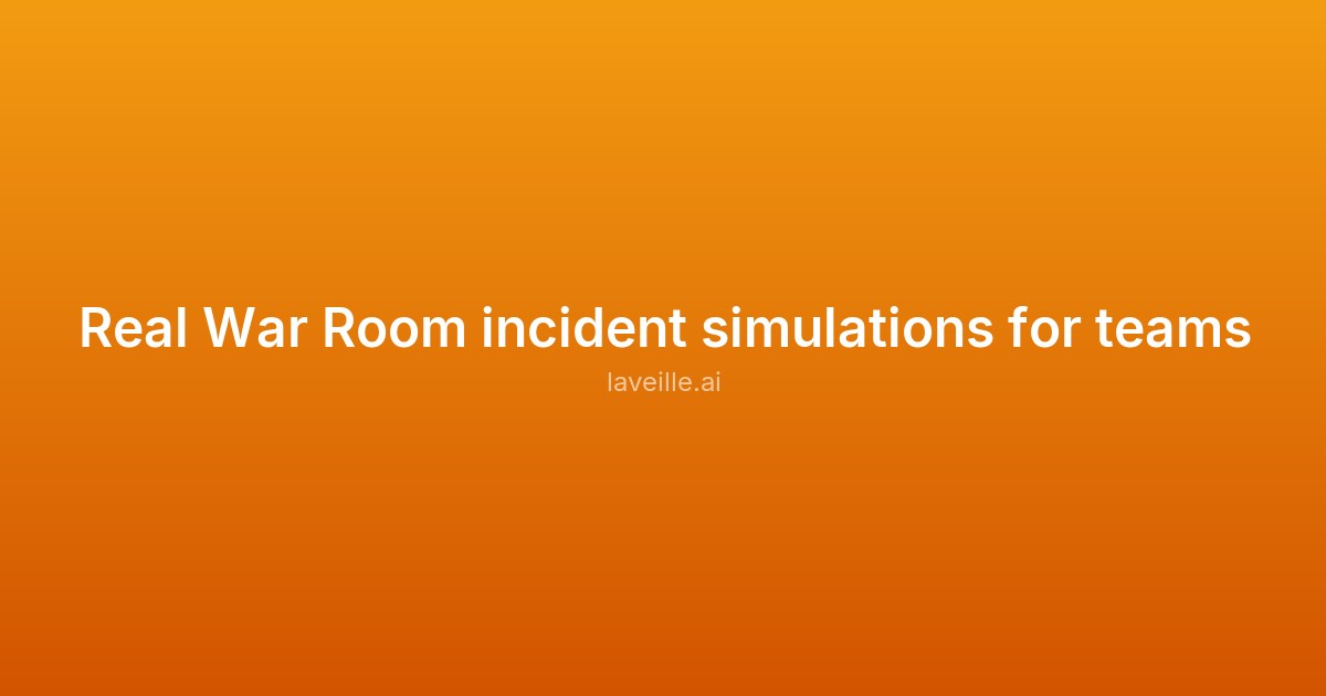 Capture d'écran de Real War Room incident simulations for teams