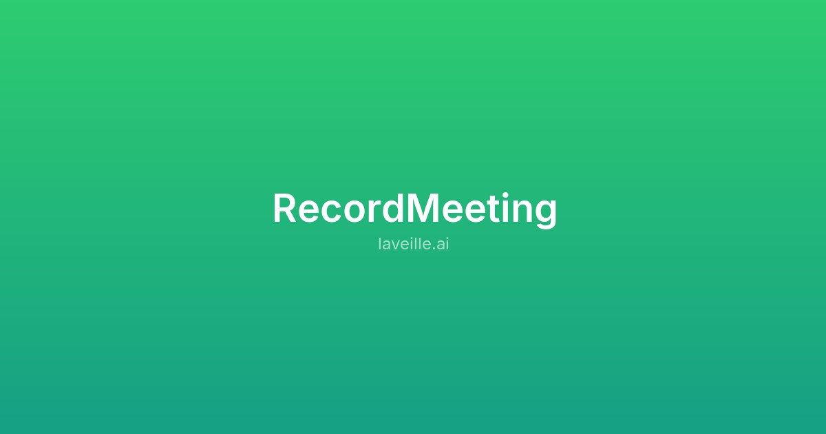 Capture d'écran de RecordMeeting