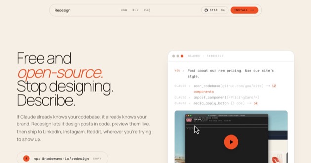 Capture d'écran de Redesign by Nodewave