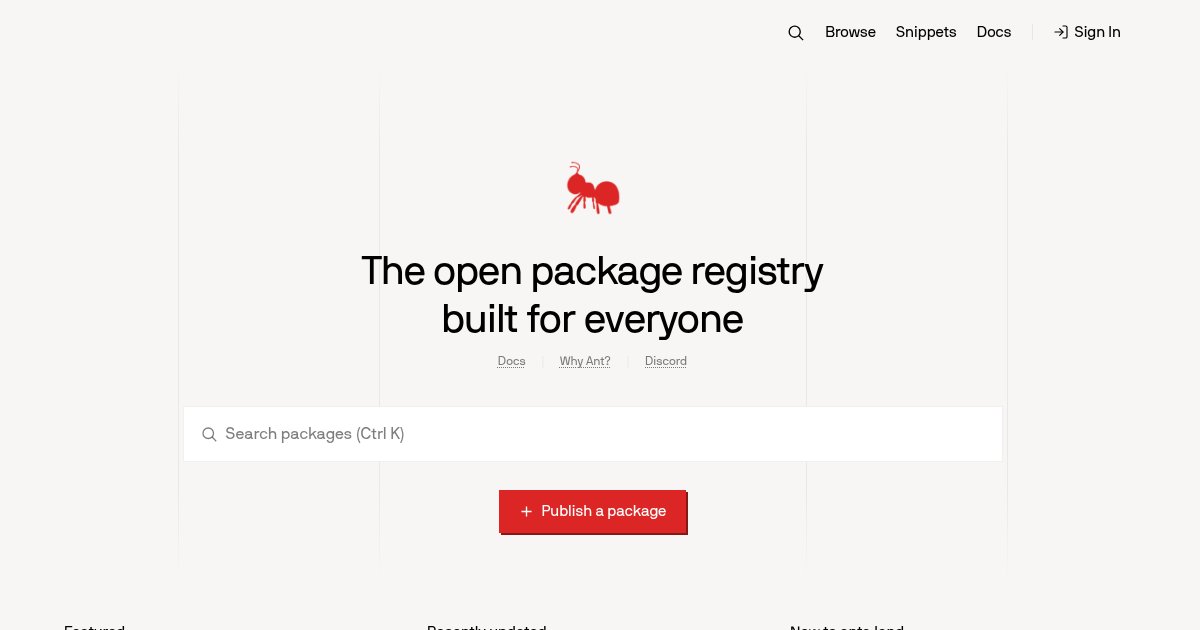 Capture d'écran de Registry for Ant and Everyone Else