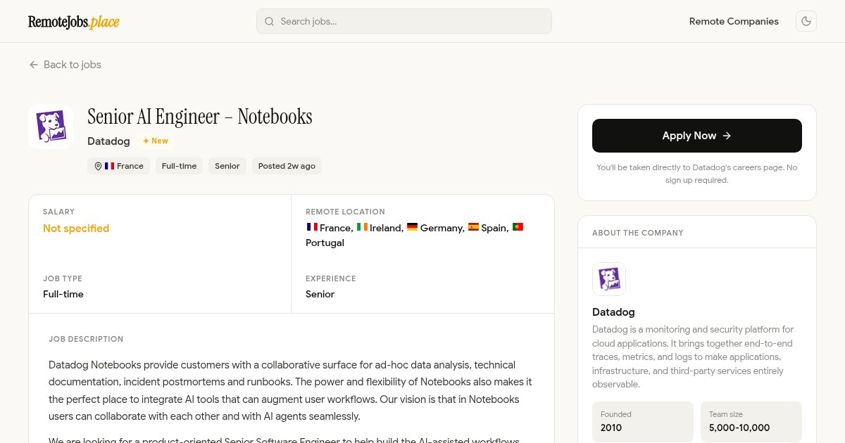 Capture d'écran de Remote Job Board