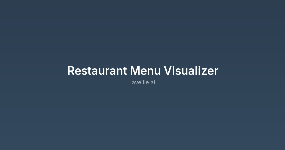 Capture d'écran de Restaurant Menu Visualizer