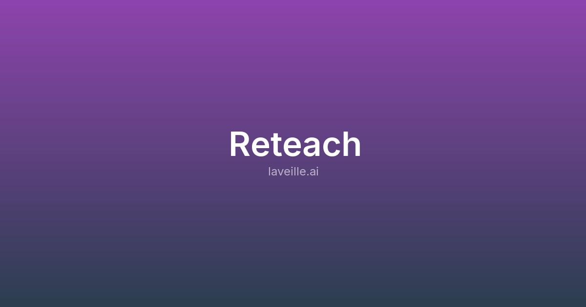 Capture d'écran de Reteach