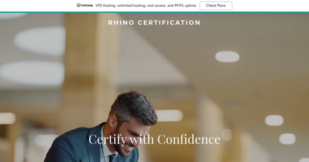 Capture d'écran de Rhino Certification