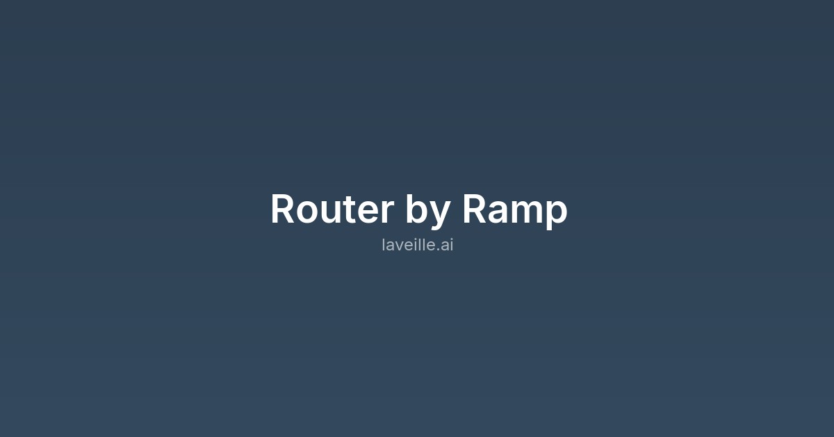 Capture d'écran de Router by Ramp