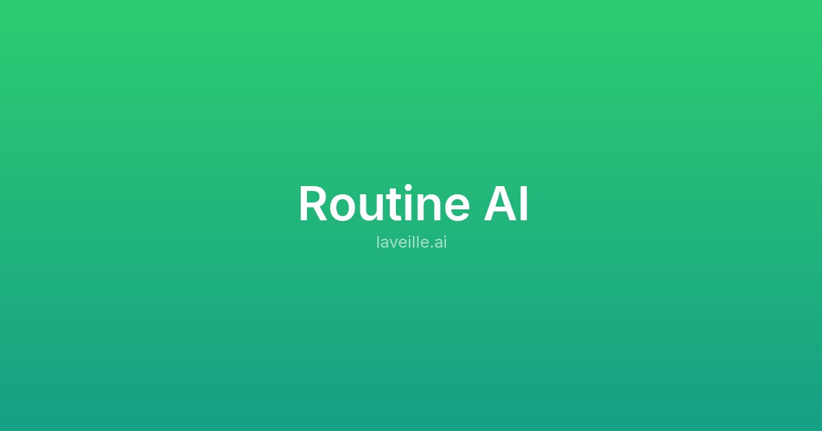 Capture d'écran de Routine AI
