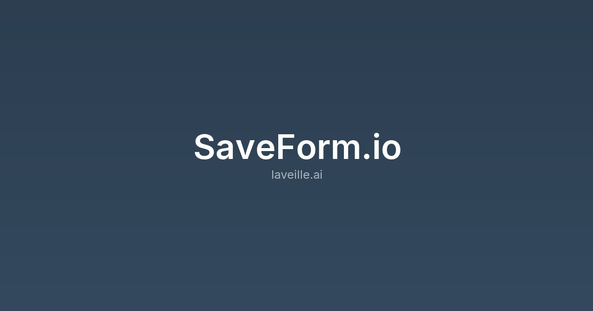 Capture d'écran de SaveForm.io
