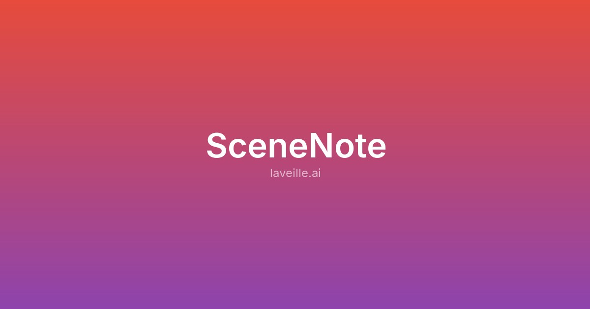 Capture d'écran de SceneNote