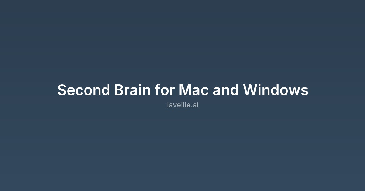 Capture d'écran de Second Brain for Mac and Windows