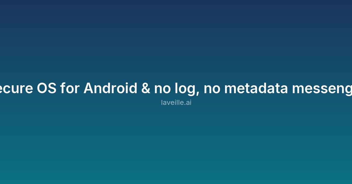 Capture d'écran de Secure OS for Android & no log, no metadata messenger