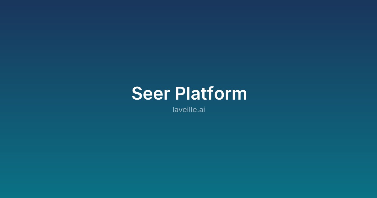 Capture d'écran de Seer Platform