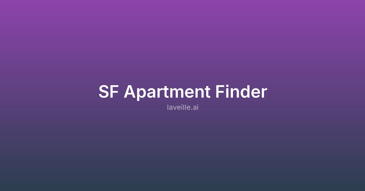 Capture d'écran de SF Apartment Finder