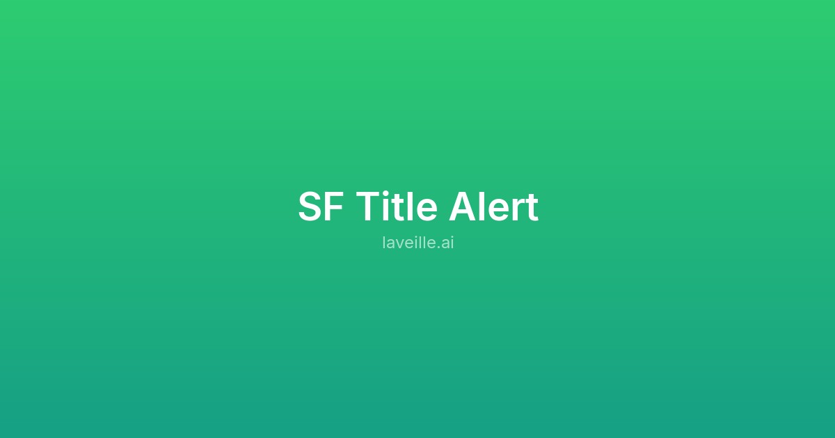Capture d'écran de SF Title Alert