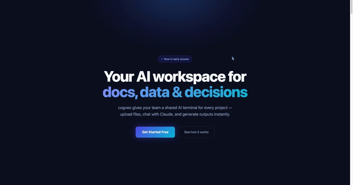 Capture d ecran de Show HN: Cogveo–Schedule AI agents to run Python on your files and email results