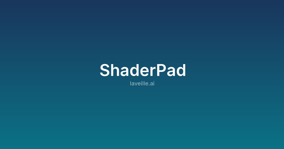 Capture d ecran de ShaderPad