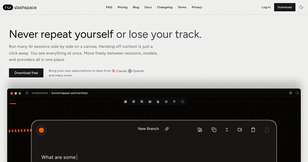 Capture d'écran de Slashspace AI