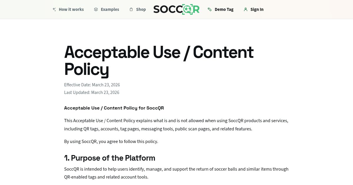 Capture d'écran de SoccQR