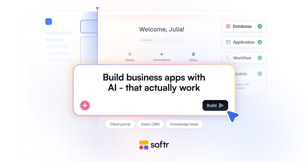 Capture d'écran de Softr AI Co-Builder