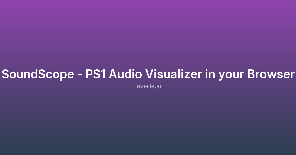 Capture d'écran de SoundScope - PS1 Audio Visualizer in your Browser