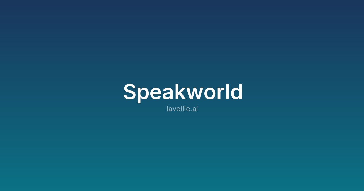 Capture d'écran de Speakworld