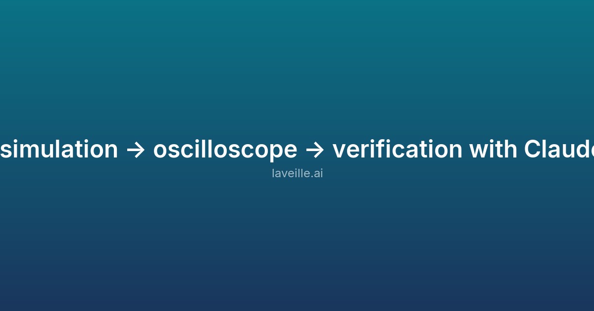Capture d'écran de SPICE simulation → oscilloscope → verification with Claude Code