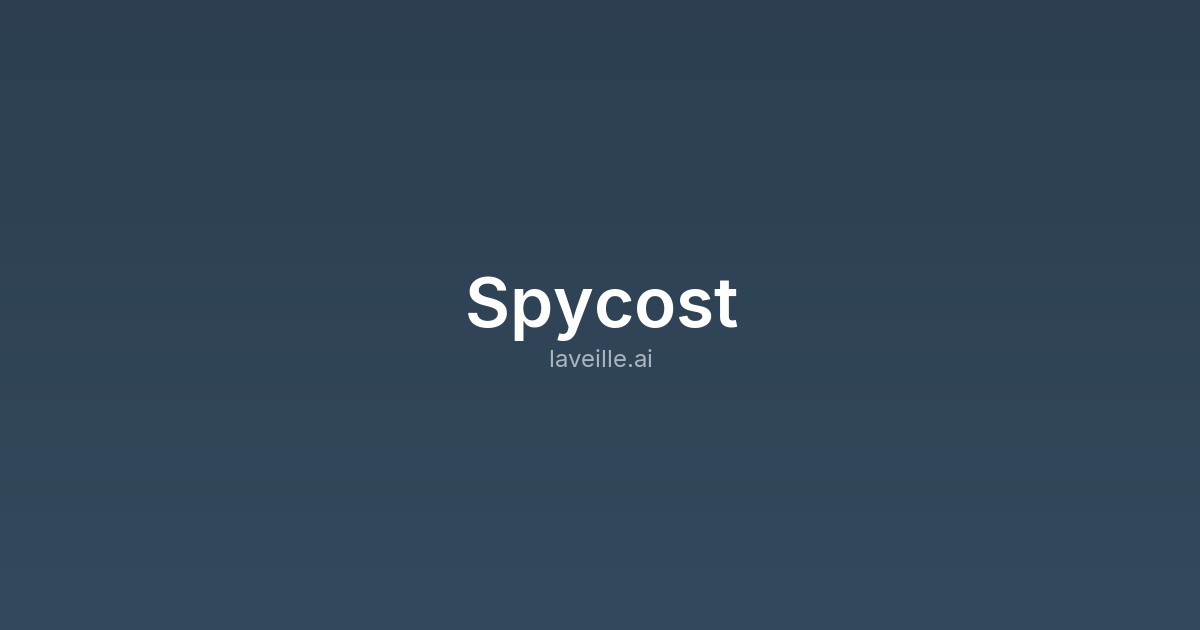 Capture d'écran de Spycost