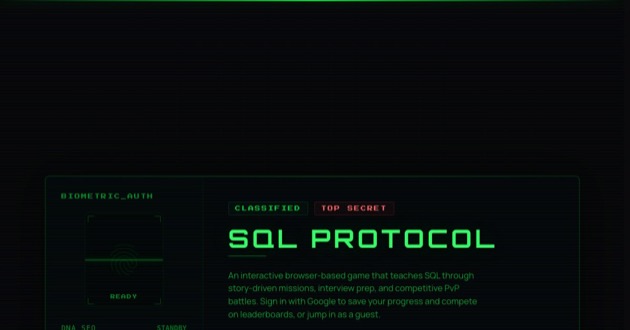 Capture d'écran de SQL Protocol