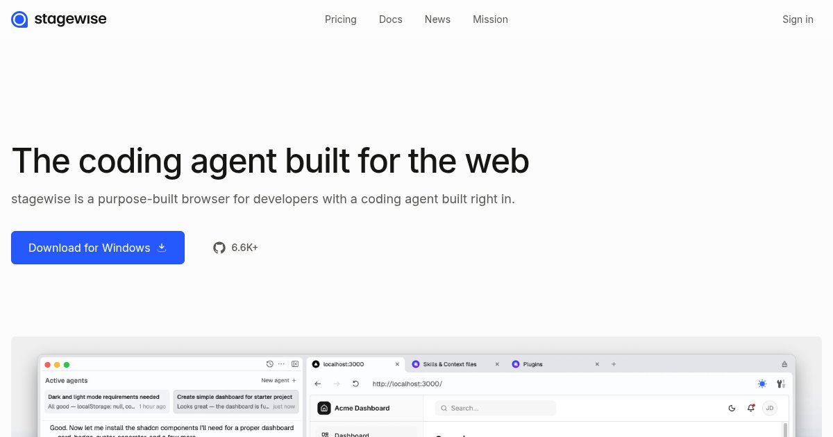 Capture d ecran de stagewise